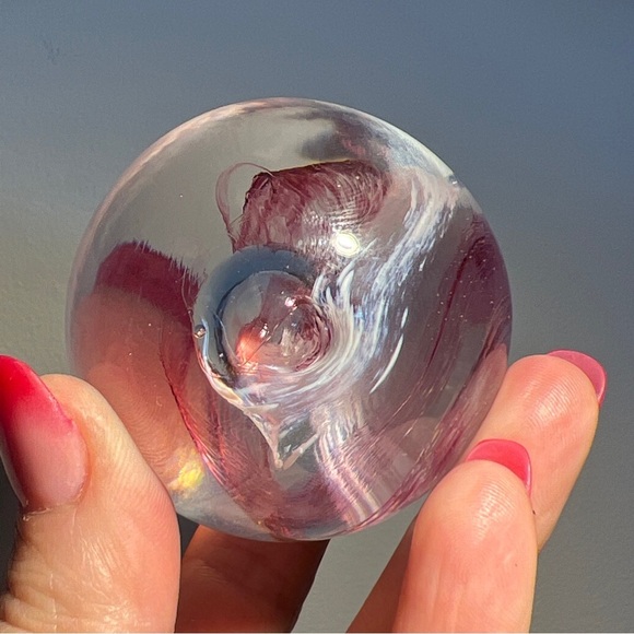 CAITHNESS glass paperweight “moon crystal” signed Scotland vintage Mcm - Picture 13 of 13